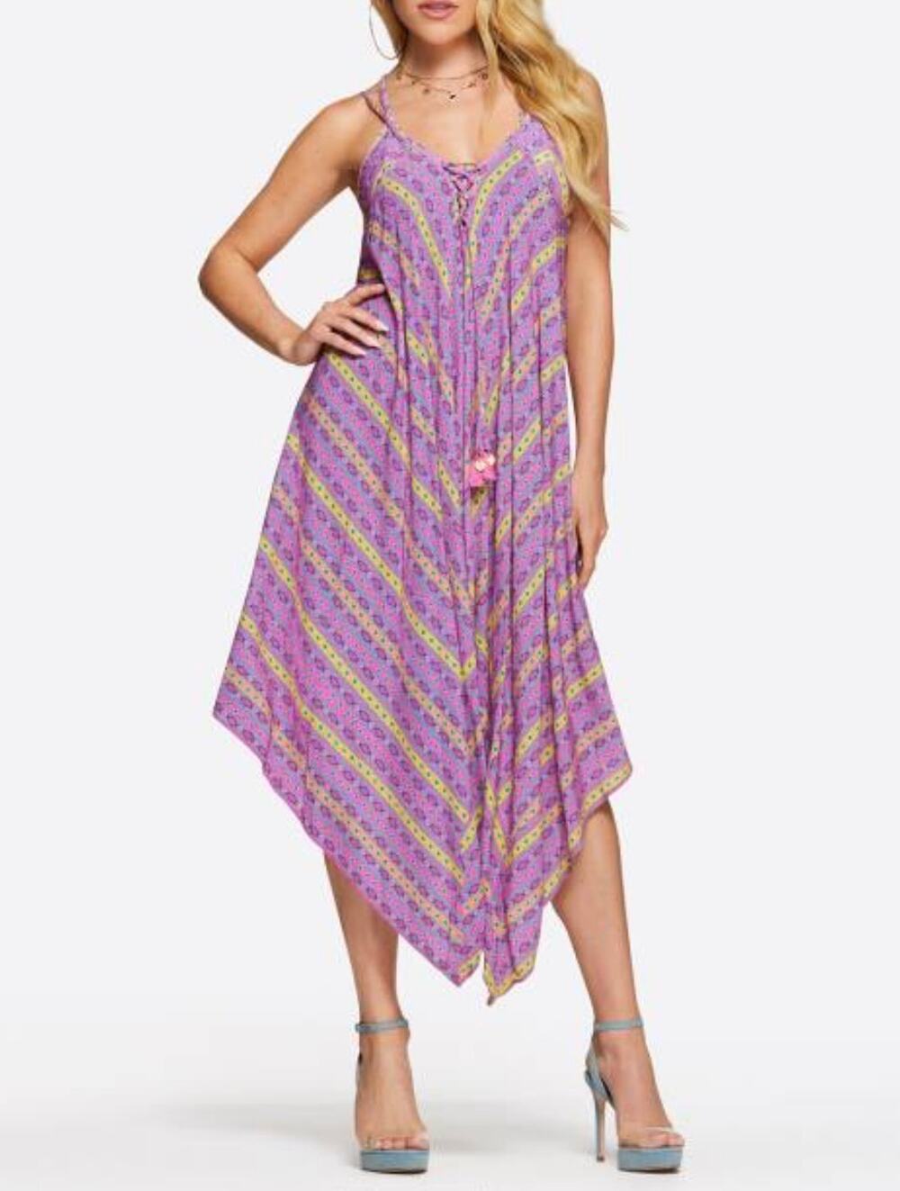 Jessica Simpson Shine Bright Lace Dress Swim Cover-Up Tulip Multi Size Med NWT